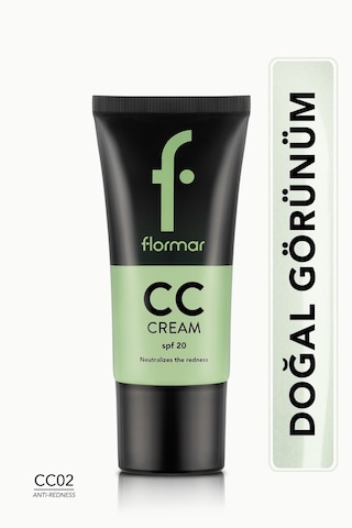 Flormar Kızarık Görünüm Önlemeye Yardımcı Cc Krem - Cc Cream - Cc02 Antiredness - 8690604534715