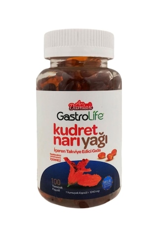 Arı Damlası Gastro Life Kudret Narı Yağı Takviye Edici Gıda 1240 MG 100 Softjel
