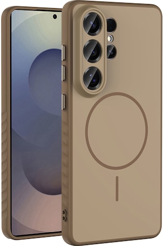 Samsung Galaxy Uyumlu S26 Ultra Kılıf Manyetik Şarj Özellikli Tea Olid Kapak