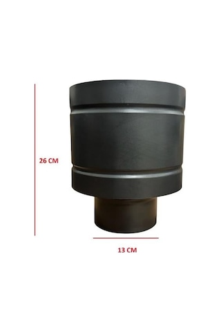 Baca Kalkanı / Çap: 13 Cm / Mat Siyah Eöaye / Baba's Stove