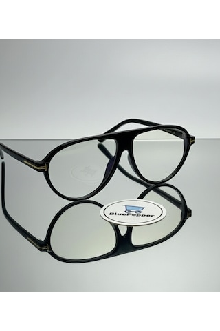 Zenit Modern Çerçeveli Gözlük Unisex Yuvarlak Stil Sahibi Mavi Işık Korumalı Camları Değişebilir Siyah