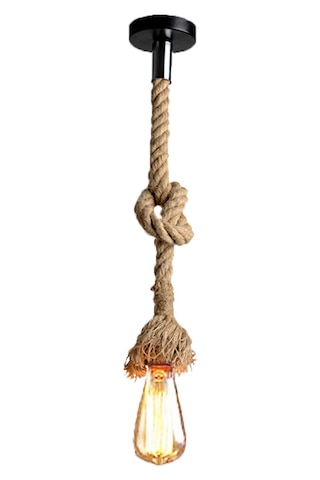Yaozixa 50cm Kenevir İp Retro Avize - E26/e27 Duylu, Restoran/kafe Dekoratif Aydınlatma Çok Renkli
