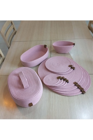Supla Takımı, 6 Kişilik, Amerikan Servis, Oval Pembe Açık Pembe