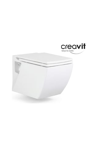 Creavit Trend Asma Klozet + Duroplast Yavaş Kapanır Klozet Kapağı Set Beyaz