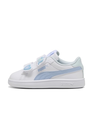 Puma Smash 3.0 Badges V Inf 397287-09 Ortopedik Bebek Çocuk Spor Ayakkabı Beyaz