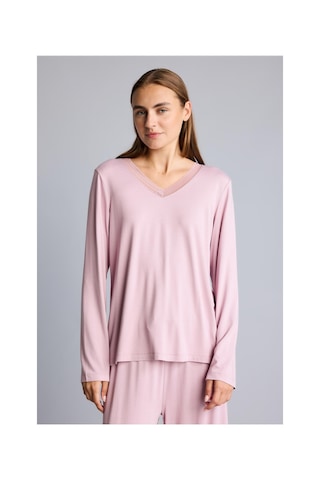 Defacto Regular Fit V Yaka Uzun Kollu Üst Geniş Kesim Alt Pijama Takımı H9101ax26aubr488 Bordo-br488