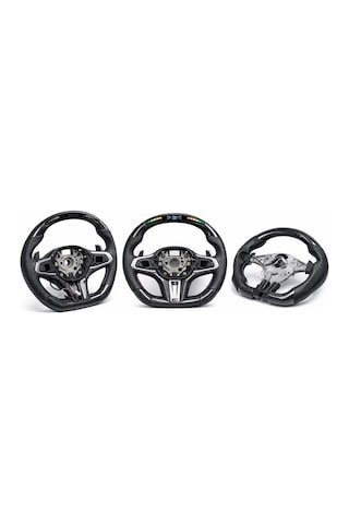 Bmw G30 G31 Karbon Spor Direksiyon Gövdesi Isıtmalı Led Ekranlı Obd Dahil Airbag Paddle Tuş Hariç Siyah