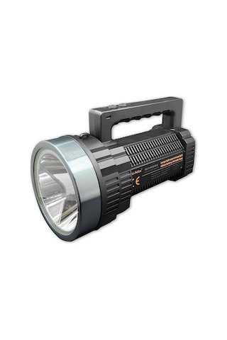 Gold Police Gp-640 Şarjlı El Feneri Projektör 50 Watt Uzun Menzilli Fener Gri