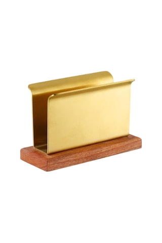 Homyl Peçetelik Paslanmaz Çelik Kağıt Tutucu Tezgah Yemek Altın