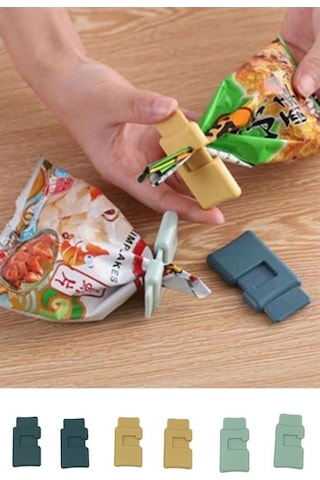 6&apos Lı Hava Sızdırmaz Poşet Torba Ambalaj Ve Paket Kıstırmalı Kapatma Klipsi Standart