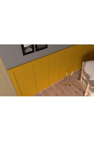 İahşap Dekoratif 8 Cm İskandinav Duvar Çıtası 5 Adet 8 X 100 Cm Ev Ofis Dekorasyonu 8 Mm Mdf