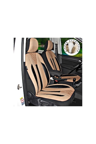 T1 Serisi Volkswagen Caddy 2003-2010 Uyumlu Taba Ticari Tay Tüyü Koltuk Kılıfı