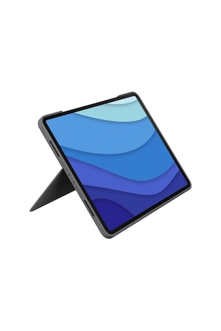 Logitech Combo Touch Apple Uyumlu iPad Pro 12,9 inç (5. ve 6. nesil) ile Çok Yönlü Türkçe Klavyeli Kılıf - Gri