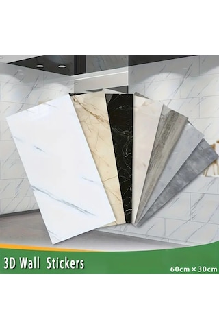 Kenpazar Sarı Mermer Desenli Alüminyum Plastik Duvar Sticker