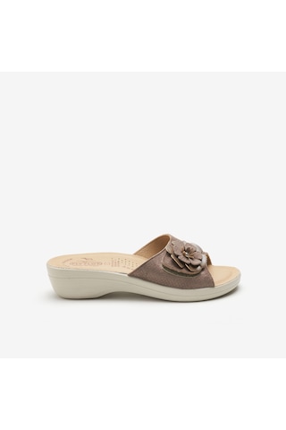 6004-taupe Terlik Kadın T5 K40 Ge Fly Flot Cloth Slipper Cloth Taupe Rovere