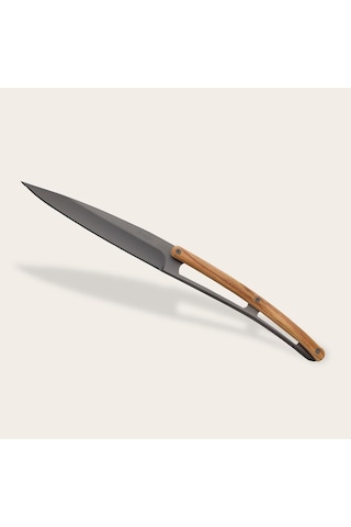 6 Deejo Steak Knives Serrated, Olive Wood
