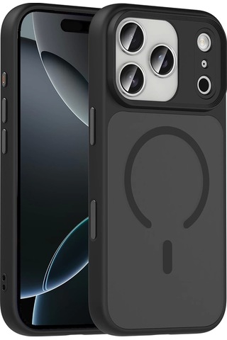 Lopard Apple Uyumlu iPhone 17 Pro Kılıf Mat Arka Yüzey Wireless Şarj Özellikli Flet Magsafe Kapak Telefon K