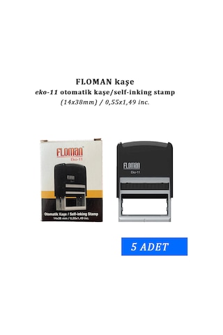 5  Adet kaşe eko-11 otomatik kaşe/self-inking stamp (14x38mm)