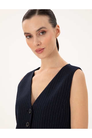 Pierre Cardin Kadın Lacivert Yelek Dokuma 50296067-vr033 Lacivert