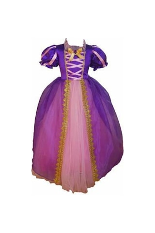 Öykünün Dünyası Rapunzel Kostüm Mor