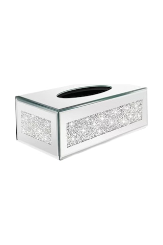 Homyl Mendil Kutusu Kapağı Oturma Odası Dekoru Vanity Tezgahı Gümüş