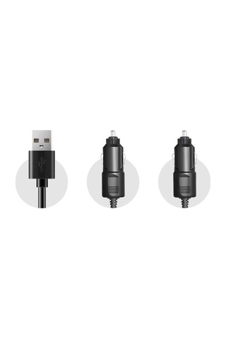 Ebitda 3 Başlı 360 Dönebilir 2 Hızlı Usb/dc Taşınabilir Soğutucu, Siyah, 302x98x135mm, Araba/kamyon/karavan