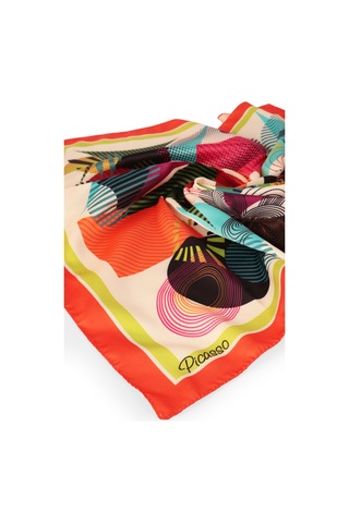 Inno 60x60 Cm Premium Saten Desenli Dikişli Fular Metalik