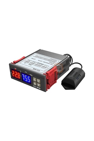 Stc-3028 220v Problu Çift Ekran Dijital Termostat Sıcaklık Nem Kontrol Cihazı