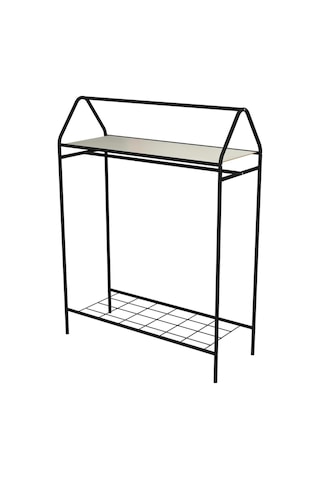 Home Hanger Siyah Elbise Askılığı Raflı New Design Konfeksiyon Askısı Siyah