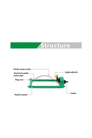 18 Delikli Salınımlı Bahçe Çim Sulama Fıskiyesi 9122 Yeşil