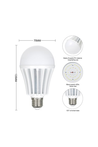 Symbee Led İnek Karınca İyileştirici Işık, Çift Işık Modu, E27 Tabanlı, Taşınabilir Beyaz