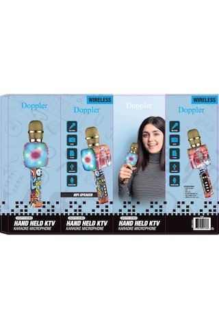 Doppler Graffiti Karaoke Mikrofonu Ses Değiştirme Özellikli Işıklı