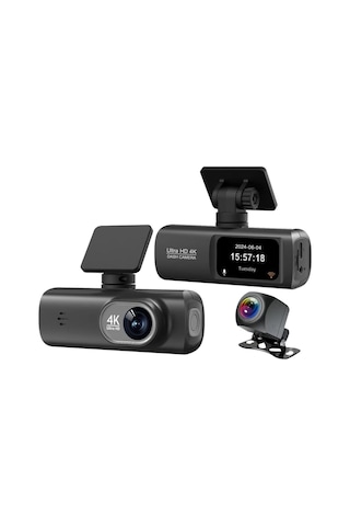 4k Araç Kamerası Wifi Gece Görüşü Hareket Algılama Geniş Açılı Lens 1.47 İnç Ekran Döngüsel Kayıt