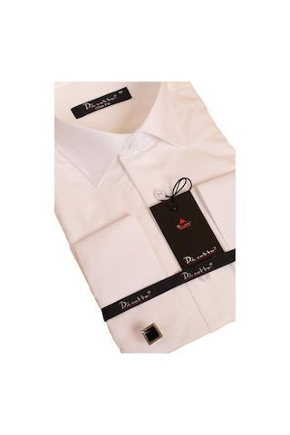 Dicotto Krem Dar Kesim Micro Kumaş Kol Düğmeli Slim Fit Erkek Gömlek - 201-10 001