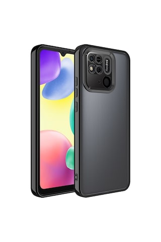 Goocamp Redmi 10c Kılıf Kamera Korumalı Logo Gösteren Omega Kapak - Sierra Mavi Sierra Mavi