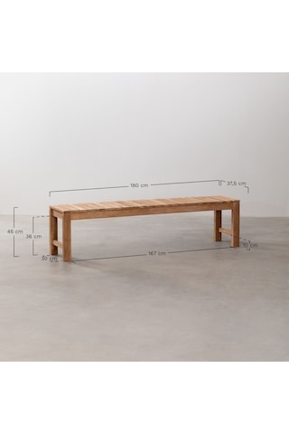 Izgara Model Ahşap Bench-bank Ceviz
