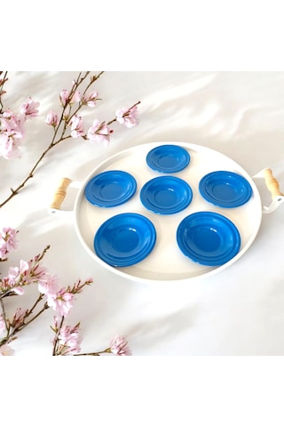 Çay Tabağı-bardak Altlığı-metal Sarı Çay Tabağı-paslanmaz K Mavi