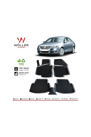 Vw Passat B6 Paspas 2005 - 2010 Arası 3D Havuzlu Wöller Paspas