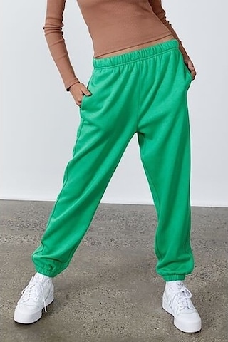 Madmext Kadın Yeşil Beli Lastikli Oversize Eşofman Altı Mg1235 Yeşil