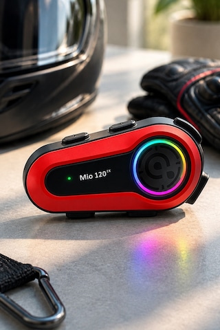 Mioji Mio 120 2x RGB 1000 MAh IPX6 Kask Intercom Motosiklet Bluetooth Kulaklık
