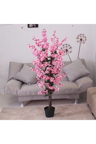 Yapay Ağaç Pembe Japon Kiraz Çiçeği Bahardalı Ağacı Sakura Çiçeği