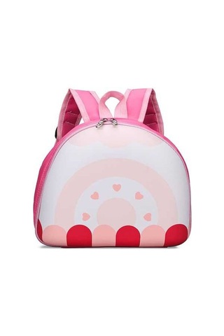 Maoyaya Yeni Anaokulu Schoolbag Moda Sevimli Kontrast Renkli Sırt Çantası Pembe Pembe