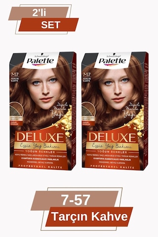 Palette Deluxe Yoğun Renkler 7 - 57 Tarçın Kahve X 2 Adet Saç Boyas
