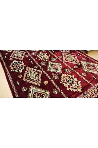6 Metrekare Kadife Çok Amaçlı Örtü, Halı & Duvar Örtüsü Bordo