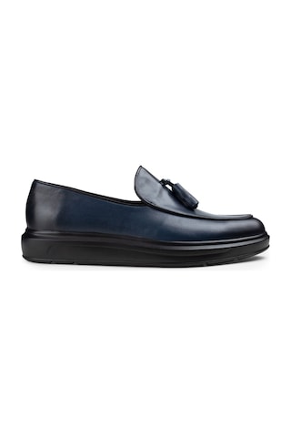 Deery Hakiki Deri Mavi Püsküllü Comfort Erkek Loafer Mavi (539875829) Mavi