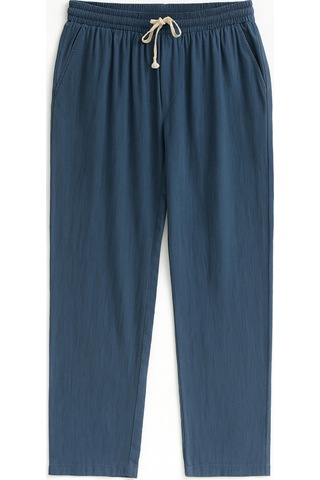 Redline Luxe Erkek Baggy Keten Karışımı Rahat Pantolon Bol Paça Yeni Sezon Lacivert