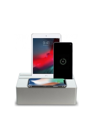 Alldock Wireless Kablosuz Şarj Standı Gümüş/Beyaz Deneme