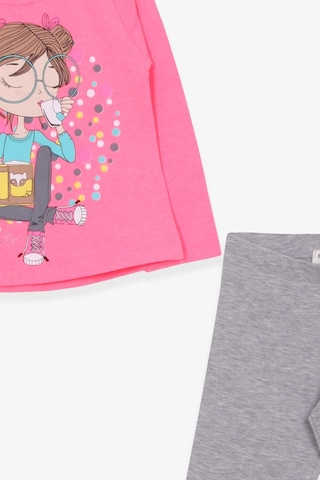 Breeze Kız Çocuk Kapri Taytlı Takım Kız Baskılı 1.5-5 Yaş, Neon Pembe