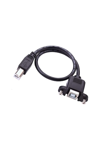 Panel Tipi Vidalı Usb 2.0 B Dişi-erkek Yazıcı Uzatma Kablosu