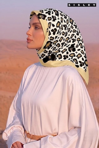 Sisley İpek Saten Eşarp-asm2034 Tereyağı